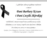 Zawiadomienie o śmierci wzór: z głębokim żalem przyjęto wiadomość o śmierci Pani Barbary Krzan i Pani Cecylii Skórskiej, wieloletnich nauczycielek.
